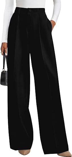 PRETTYGARDEN Women's Flowy Wide Leg Dress Pants