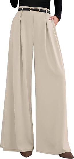 PRETTYGARDEN Womens Wide Leg Dress Pants Flowy Trousers