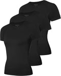 Roadbox Women's Compression Shirts, Short Sleeve Workout Tops Athletic Gym T-Shirt Yoga Running Quick Dry Base Layer