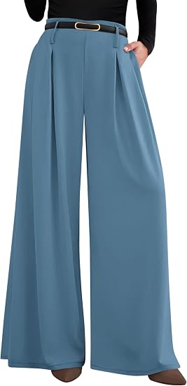 PRETTYGARDEN Womens Wide Leg Dress Pants Flowy Trousers