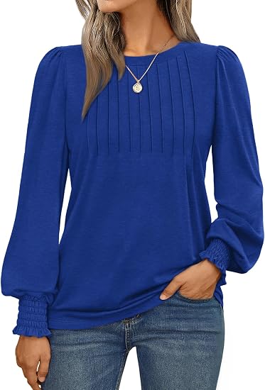 AUTOMET Womens Long Sleeve Shirts Fall Blouses Tops Business Casual Outfits